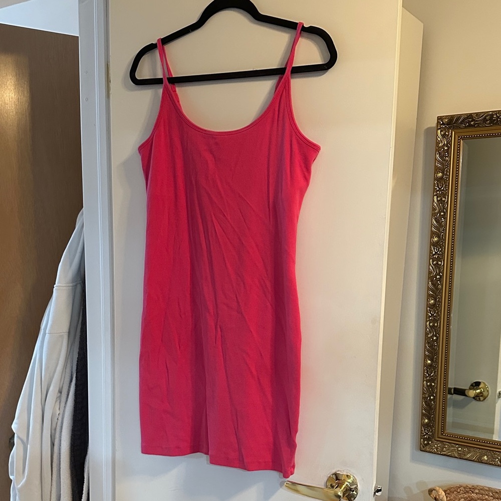 Old Navy Vibrant Pink Ribbed dress
